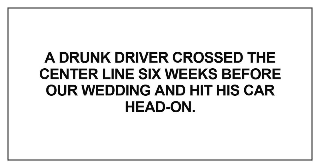 A drunk driver crossed the center line