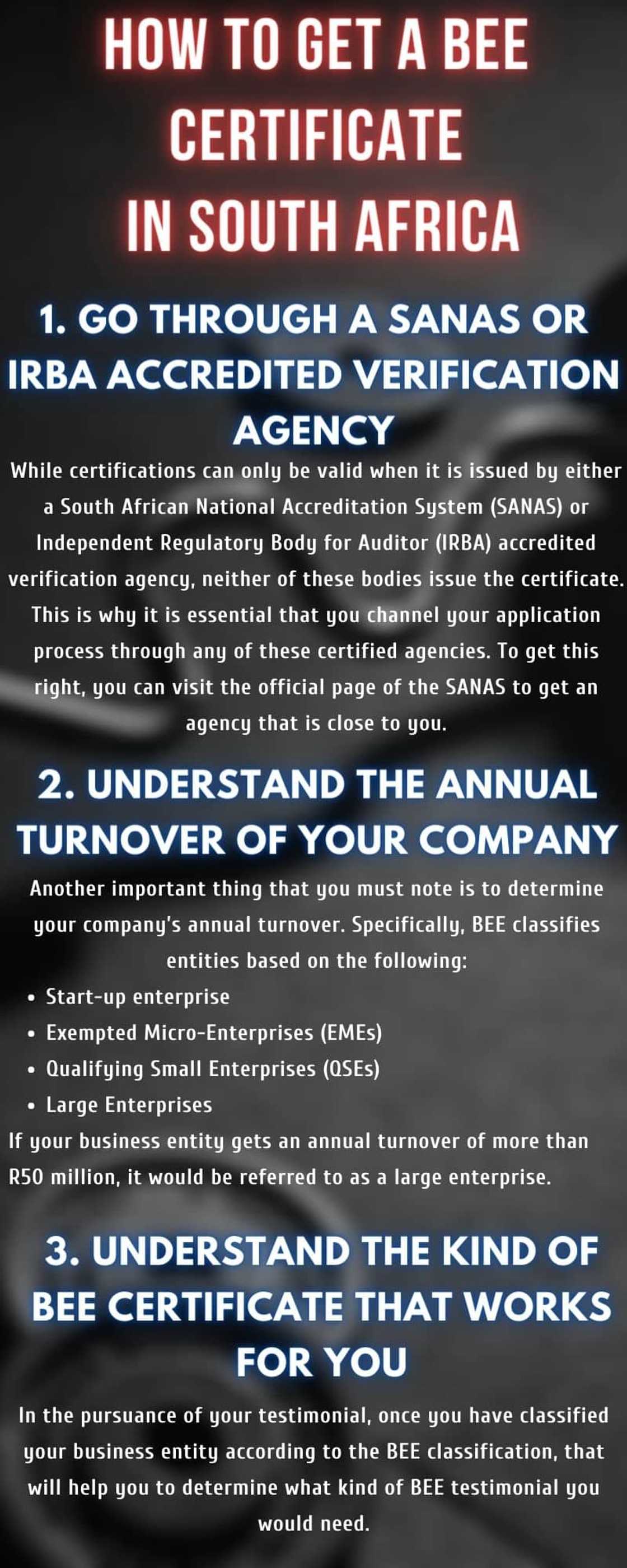 BEE certificate BEE certificate
