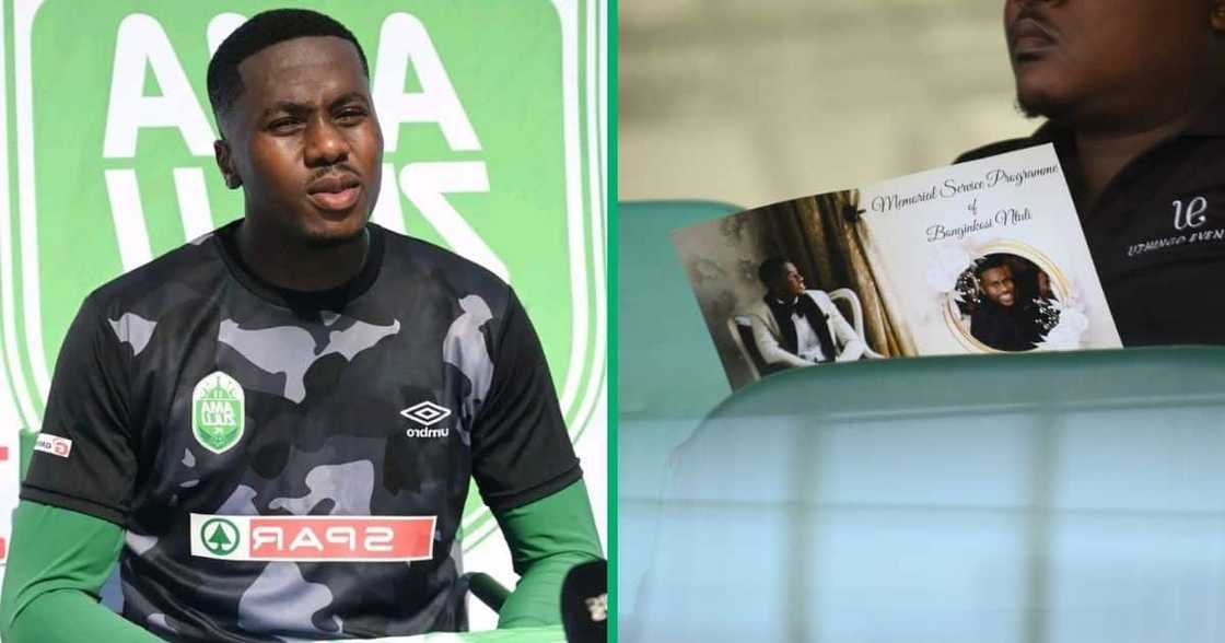 AmaZulu striker Bonginkosi Ntuli was buried in Durban