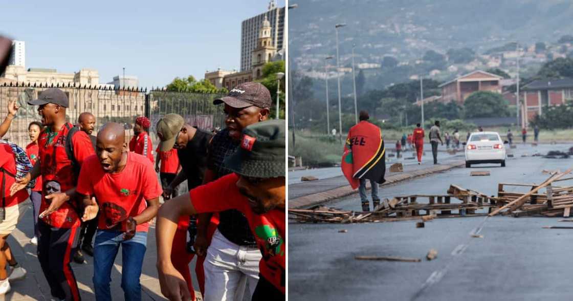 The EFF kick shutdown off early in Chatsworth, Durban