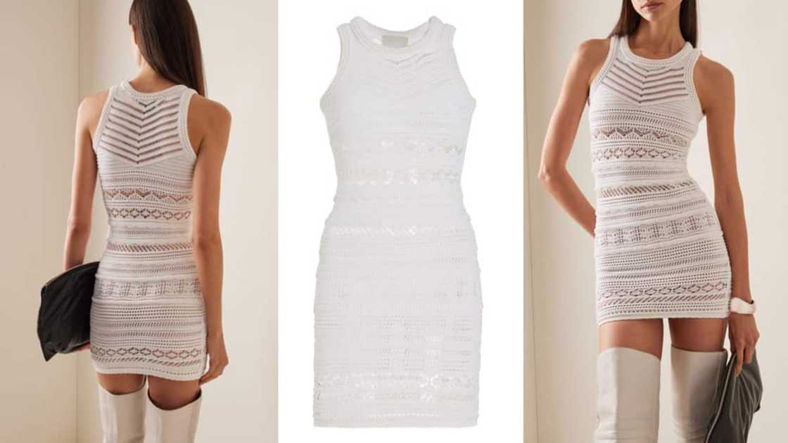 Crotchet mini with a halter neckline Crotchet mini with a halter neckline