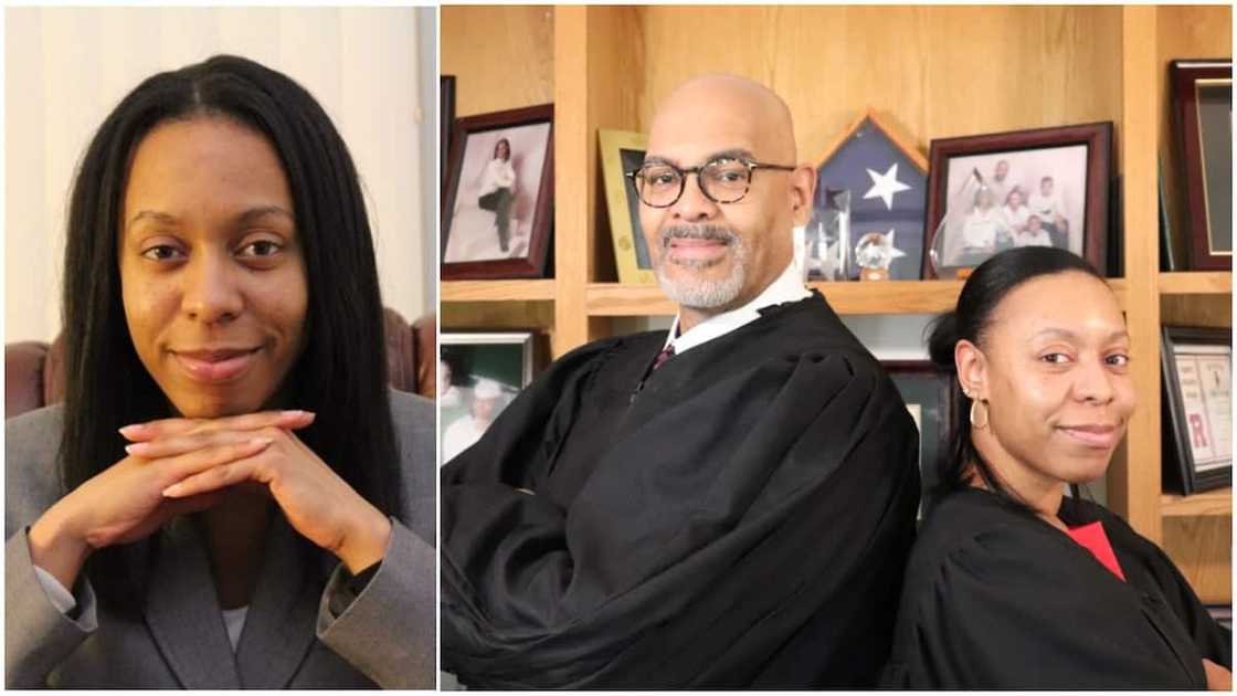 Happy moment daughter reaches dad's level, sworn in by him as a judge Happy moment daughter reaches dad's level, sworn in by him as a judge