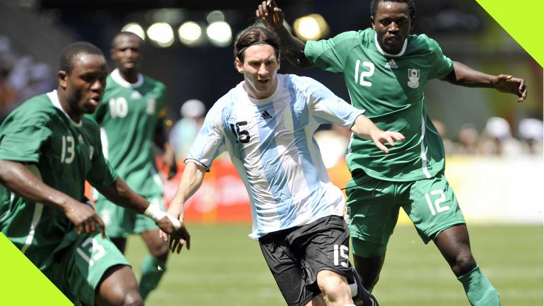 Lionel Messi masterminded Argentina's win over Nigeria at the 2008 Olympics. Lionel Messi masterminded Argentina's win over Nigeria at the 2008 Olympics.