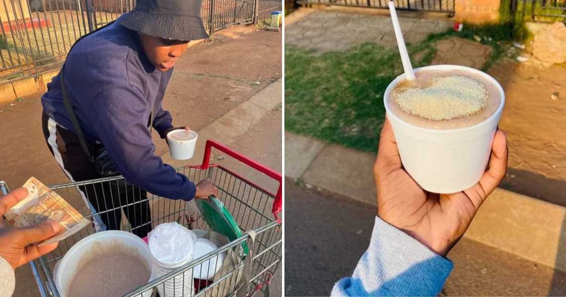 Lady from Katlehong selling porridge Lady from Katlehong selling porridge