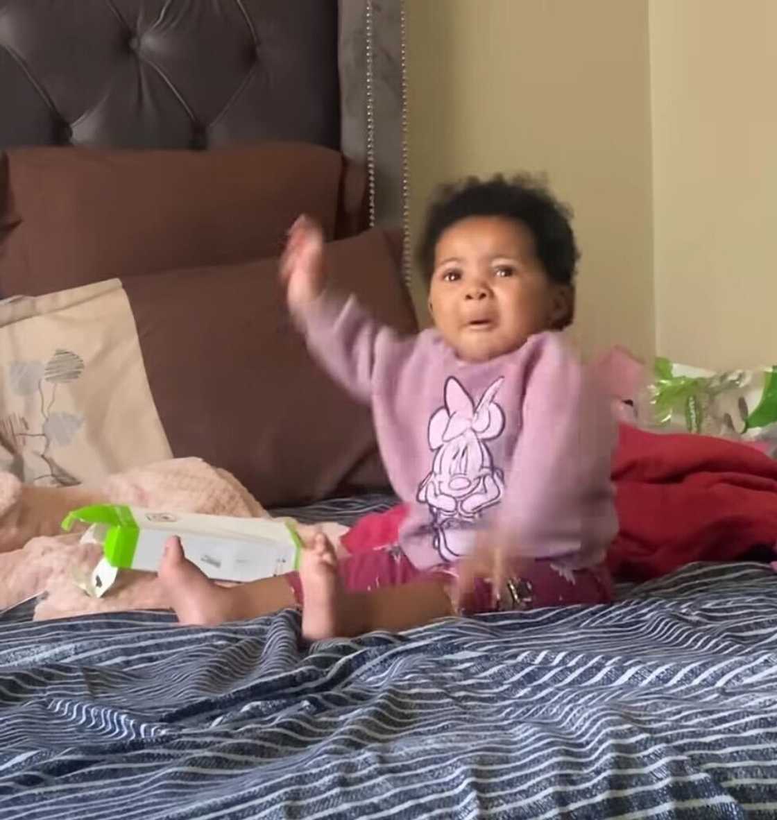 A baby girl's heartwarming reaction to her father entering the room in a TikTok video melted hearts across the internet. A baby girl's heartwarming reaction to her father entering the room in a TikTok video melted hearts across the internet.