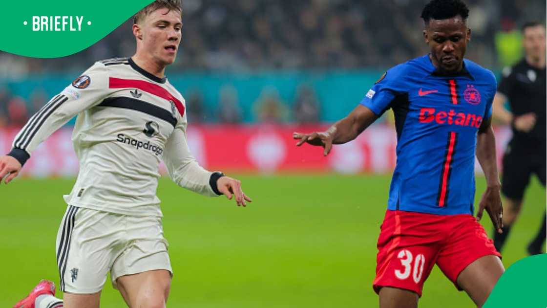 Siyabonga Ngezana playing against Manchester United in the UEFA Europa League this season. Siyabonga Ngezana playing against Manchester United in the UEFA Europa League this season.