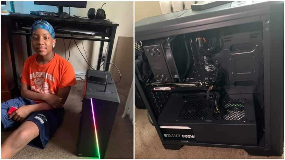 A collage of the boy and the gaming system. Photo source: Twitter/@DJpaidnfull A collage of the boy and the gaming system. Photo source: Twitter/@DJpaidnfull