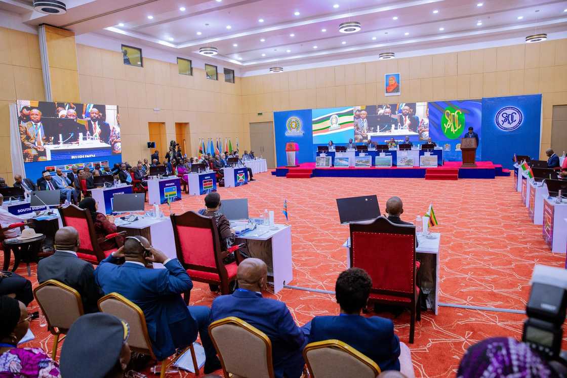 Southern African and East African presidents met to discuss the DRC conflict Southern African and East African presidents met to discuss the DRC conflict