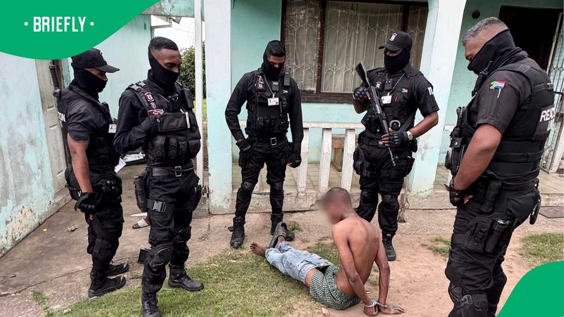 The man was nabbed by members of Reaction Unit South Africa The man was nabbed by members of Reaction Unit South Africa