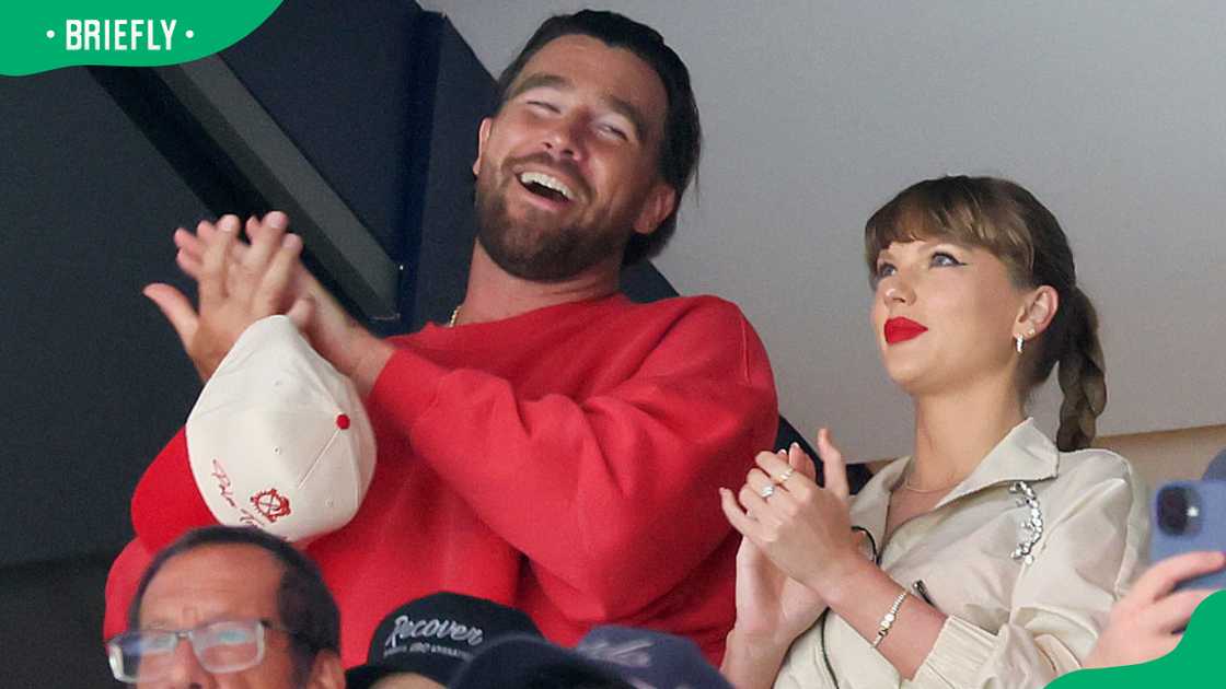 Travis Kelce and Taylor Swift during the 2025 Stanley Cup Final at Amerant Bank Arena Travis Kelce and Taylor Swift during the 2025 Stanley Cup Final at Amerant Bank Arena