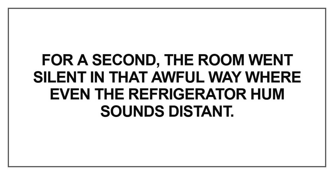 For a second, the room went silent