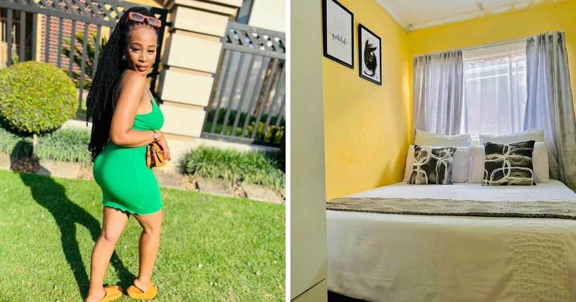 Mzansi woman flexes decorated back room Mzansi woman flexes decorated back room