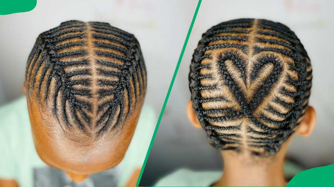 A lady showing off shiny, smooth cornrows A lady showing off shiny, smooth cornrows