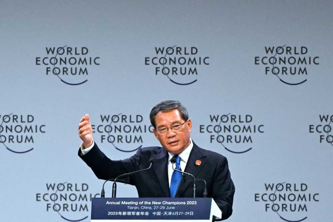 The World Economic Forum is being held in the port city of Tianjin The World Economic Forum is being held in the port city of Tianjin