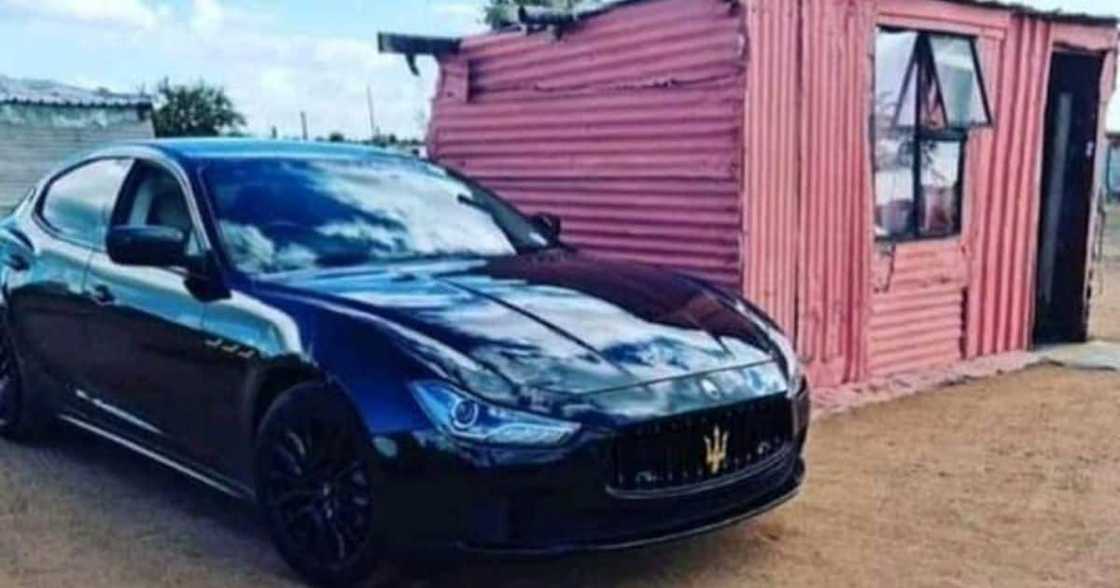 Man questions, fancy car, shack, dragged Man questions, fancy car, shack, dragged