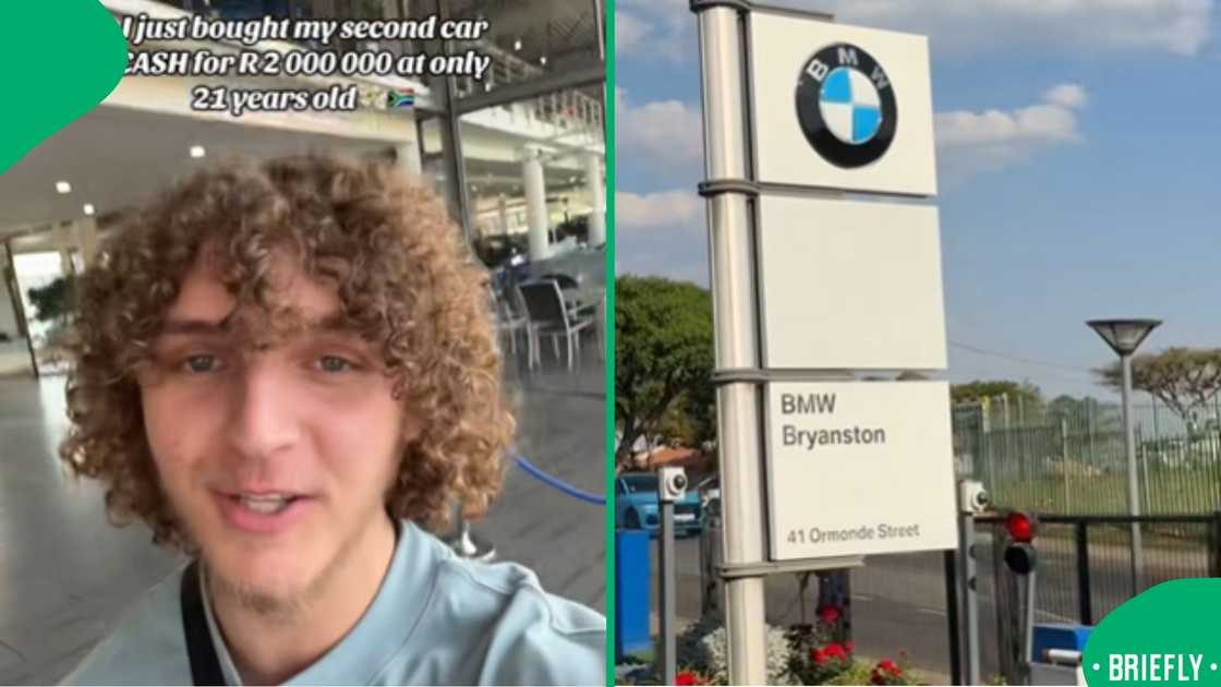 A snap from his TikTok post after sharing how much his new car costs A snap from his TikTok post after sharing how much his new car costs