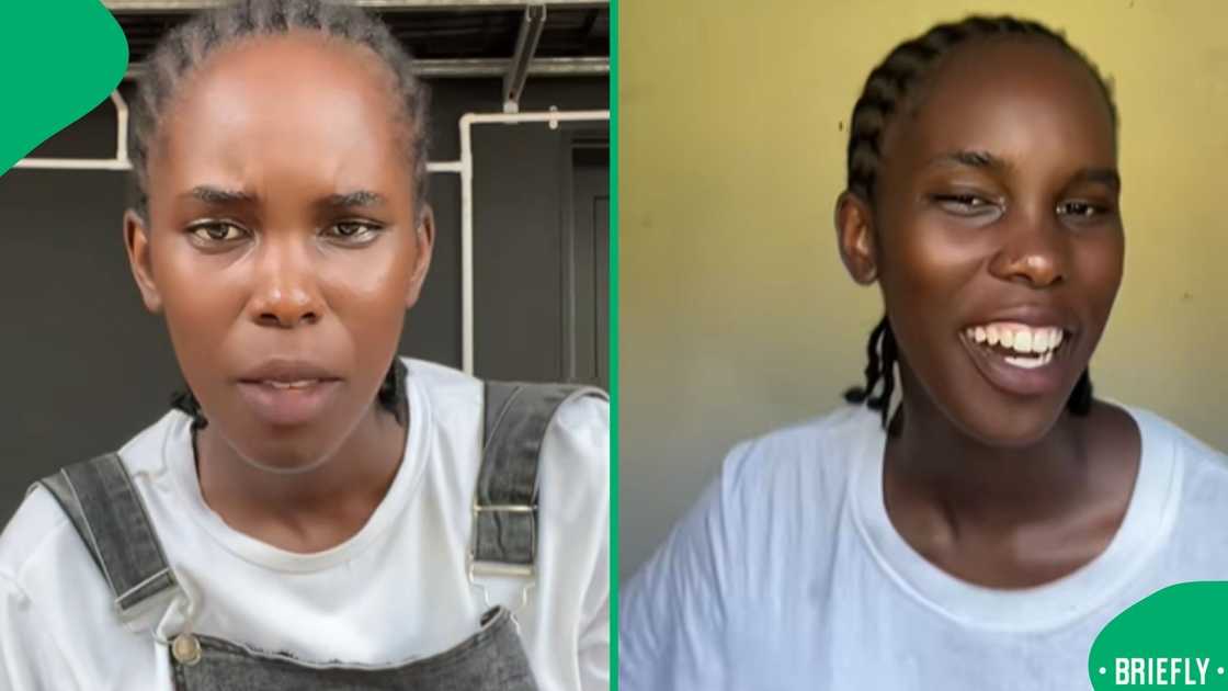 The visual on the right captured Palesa mid vlog The visual on the right captured Palesa mid vlog
