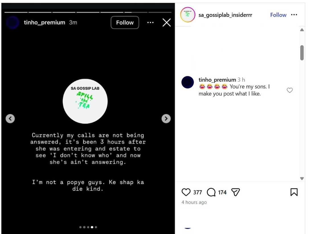 Dineo Moloisane's new boyfriend addresses breakup reports Dineo Moloisane's new boyfriend addresses breakup reports