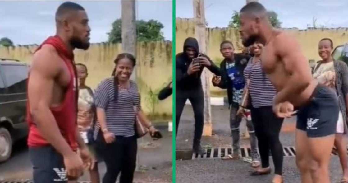 TikTok video shows a muscular man walk like a gorilla TikTok video shows a muscular man walk like a gorilla