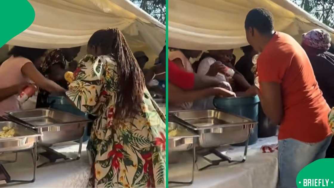 Guests at an event were filmed rushing for free refreshments, and the viral video left South Africans debating greediness Guests at an event were filmed rushing for free refreshments, and the viral video left South Africans debating greediness