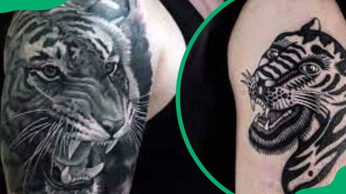 Black tiger tattoo design Black tiger tattoo design