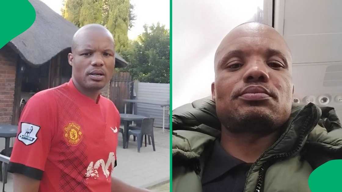 A man showed he received less than R500 after deductions. A man showed he received less than R500 after deductions.