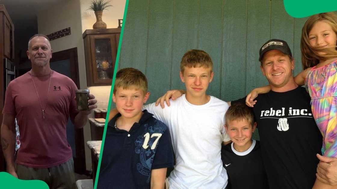 Caleb showing off his drink of choice (L). The YouTuber having a good time with his kids (R) Caleb showing off his drink of choice (L). The YouTuber having a good time with his kids (R)