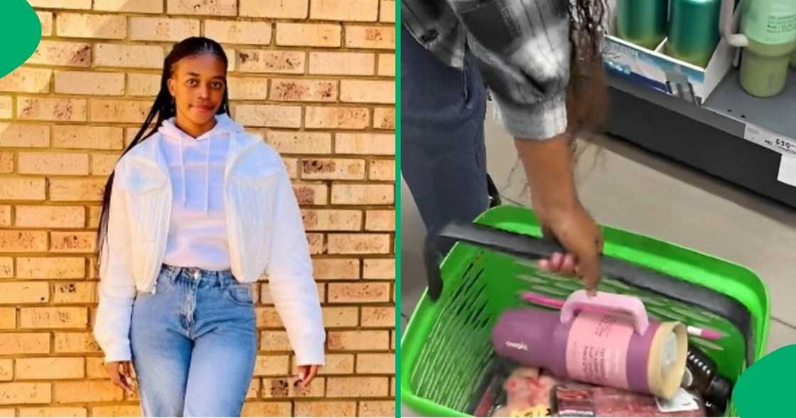 A young woman saw a R700 water bottle at Checkers. A young woman saw a R700 water bottle at Checkers.