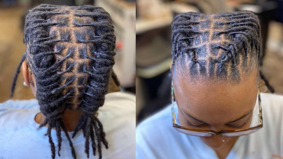 Cornrows-plaited short dreadlocks Cornrows-plaited short dreadlocks