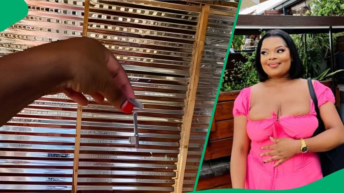 A woman proudly showed the keys to her new home. A woman proudly showed the keys to her new home.