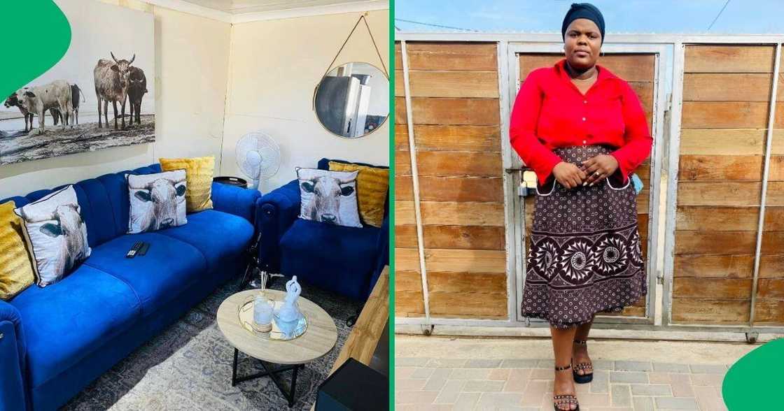 A Cape Town woman named Kukhanye Mahlombe shared photos of her beautifully decorated home