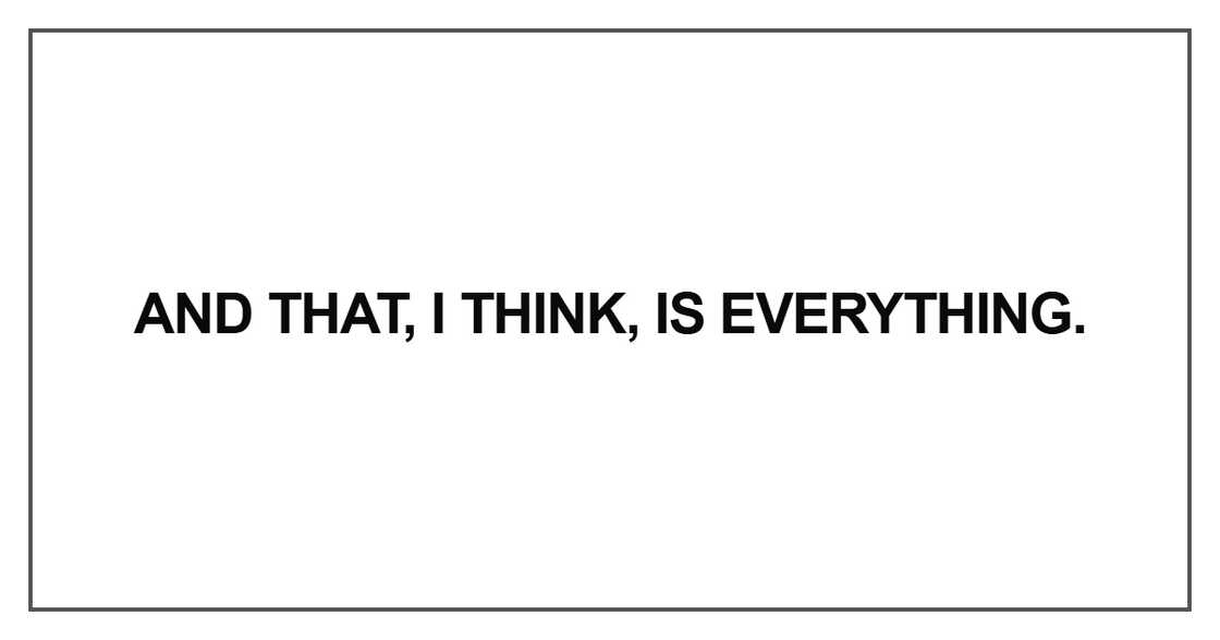 And that, I think, is everything And that, I think, is everything