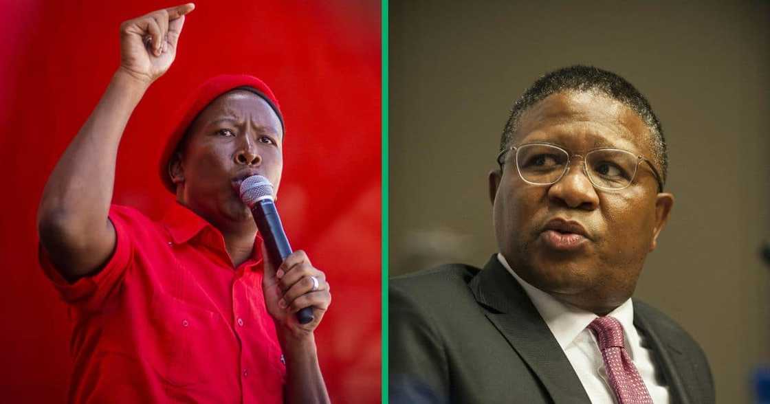 Picture of EFF leader Julius Malema and ANC Secretary-general Fikile Mbalula