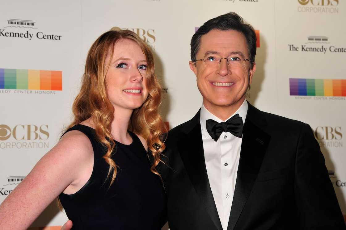Stephen Colbert and his daughter Madeleine Carlisle during the 38th Annual Kennedy Center Honors Gala at the Kennedy Center for the Performing Arts on 6th December 2015 in Washington. Stephen Colbert and his daughter Madeleine Carlisle during the 38th Annual Kennedy Center Honors Gala at the Kennedy Center for the Performing Arts on 6th December 2015 in Washington.