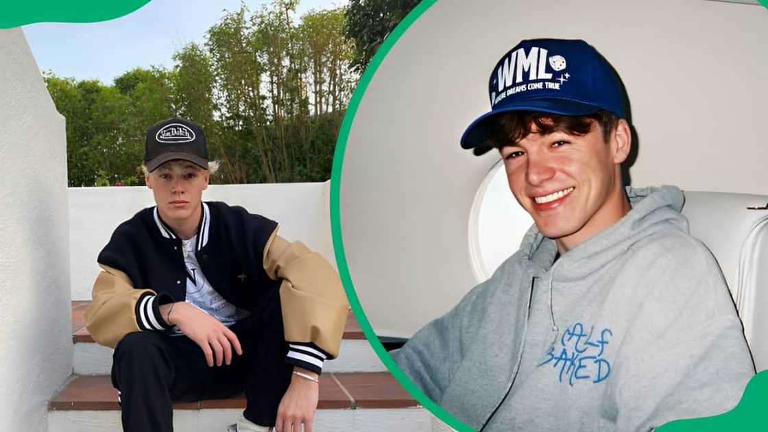 Nick Austin outdoors (L). Nick Austin inside an airplane (R). Nick Austin outdoors (L). Nick Austin inside an airplane (R).