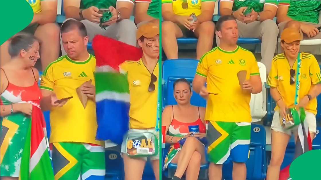Viewers analysed the expressive body language of a couple during a live game