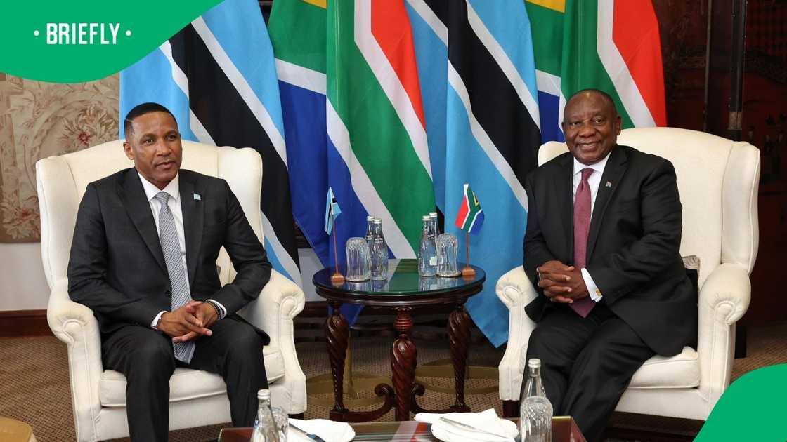 Botswana's president Duma Boko met with Cyril Ramaphosa Botswana's president Duma Boko met with Cyril Ramaphosa