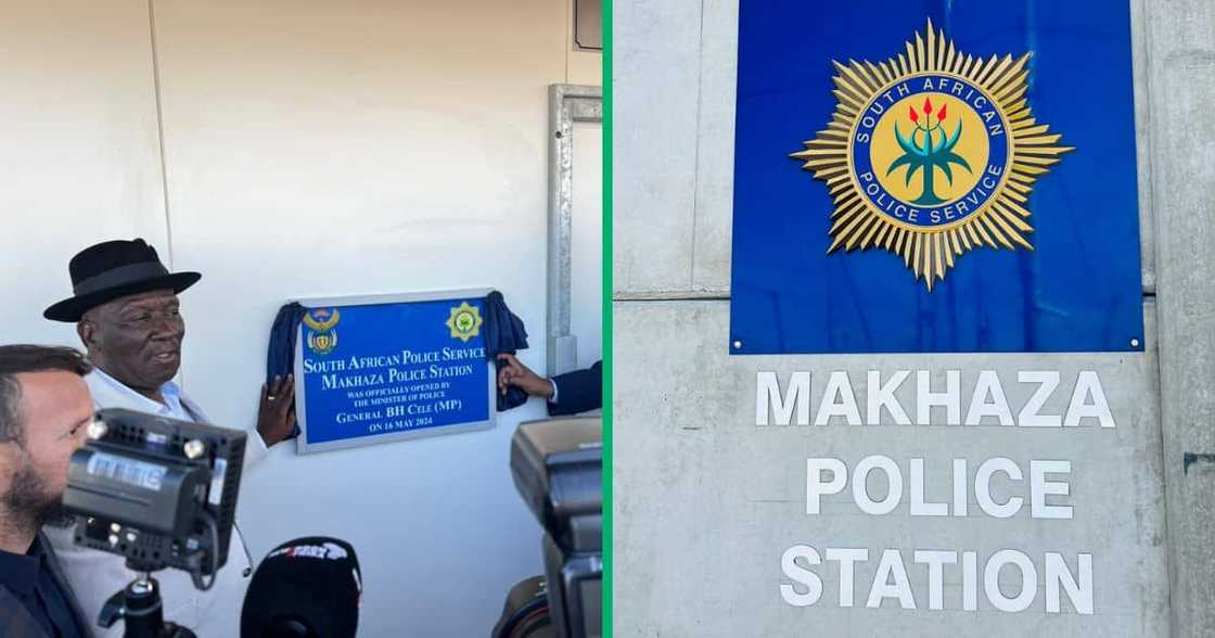 Bheki Cele unveiled a new police station in Khayelitsha Bheki Cele unveiled a new police station in Khayelitsha