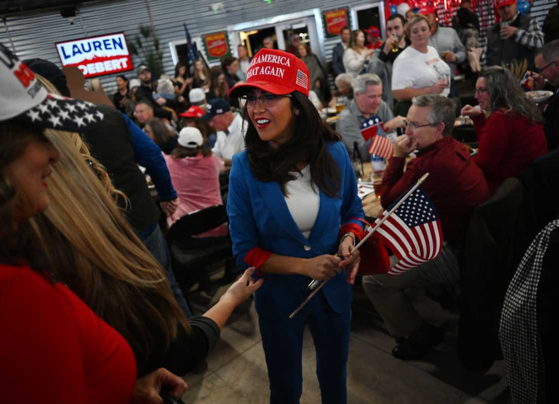 Lauren Boebert during the election watch party at The Grainhouse