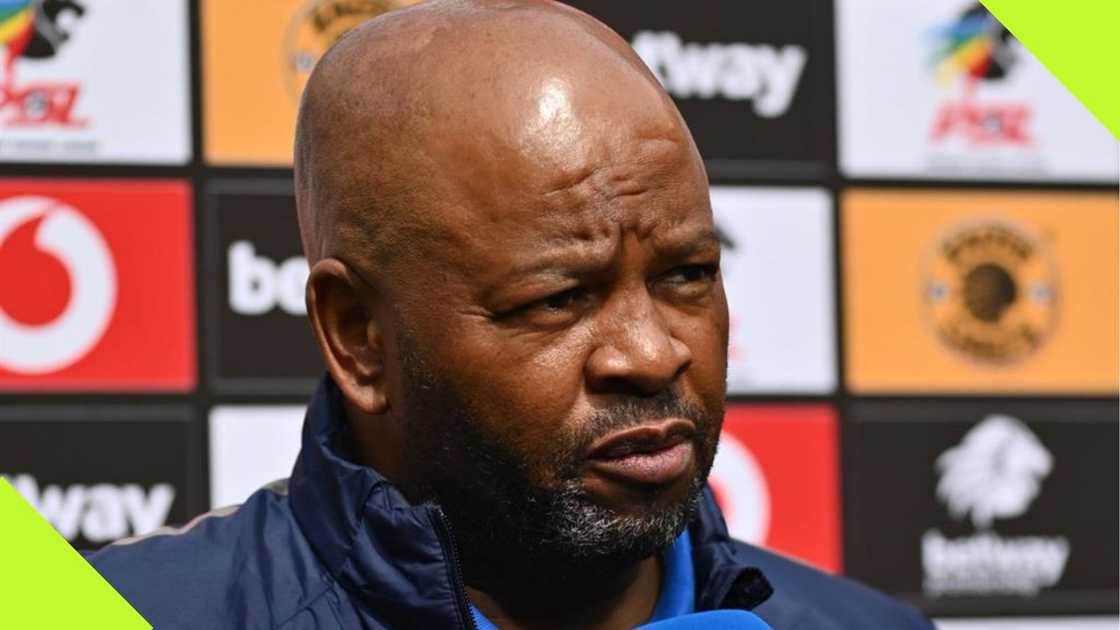 Manqoba Mngqithi trolls Kaizer Chiefs fans after their club lost to Mamelodi Sundowns in their Betway Premiership clash at the FNB Stadium on Saturday, September 28, 2024. Photo: @Soccer_Laduma.