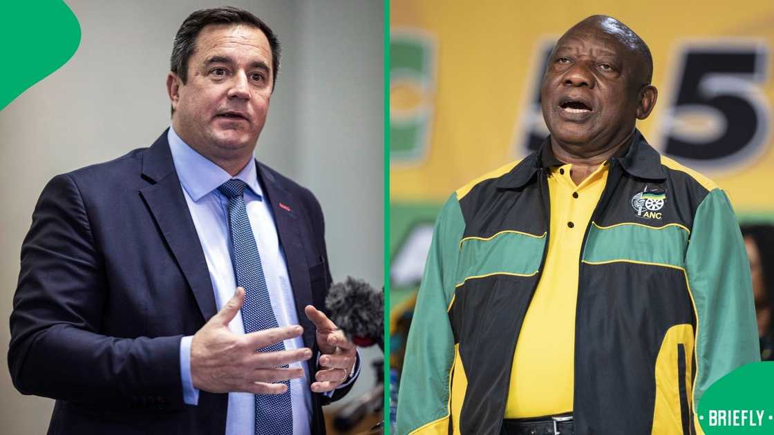 John Steenhuisen is unhappy with Cyril Ramaphosa John Steenhuisen is unhappy with Cyril Ramaphosa