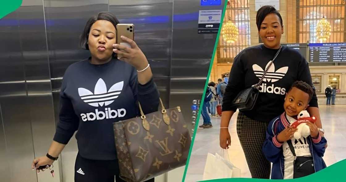 Anele Mdoda shared her son's video