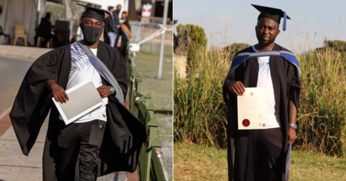 Gauteng Man Celebrate Bagging Degree, Mzansi Definitely Inspired Gauteng Man Celebrate Bagging Degree, Mzansi Definitely Inspired