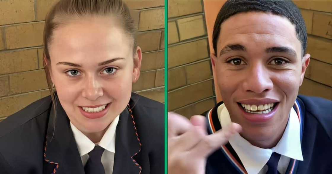A TikTok video shows a group of learners showcasing their paper two math marks. A TikTok video shows a group of learners showcasing their paper two math marks.