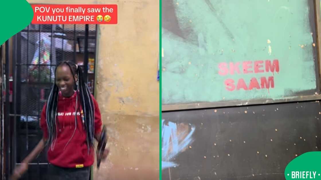 The image on the right captured the tuck shop set at SABC studios The image on the right captured the tuck shop set at SABC studios