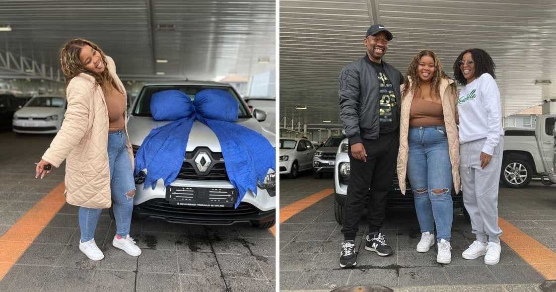 A South African woman received a car as a birthday gift A South African woman received a car as a birthday gift