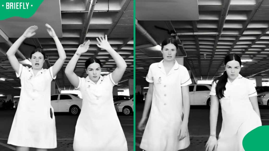 Girls danced for a TikTok challenge. Girls danced for a TikTok challenge.