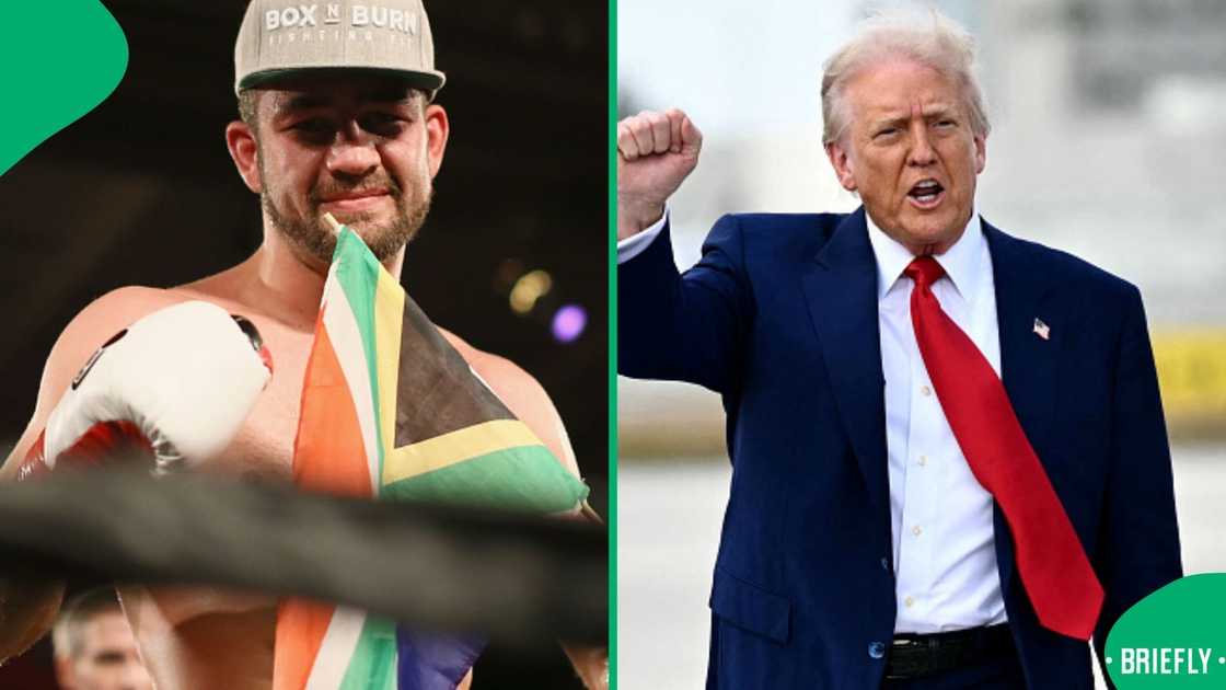 South African boxer Chris van Heerden celebrates the return of his Russian-American girlfriend, Ksenia Karelina. South African boxer Chris van Heerden celebrates the return of his Russian-American girlfriend, Ksenia Karelina.