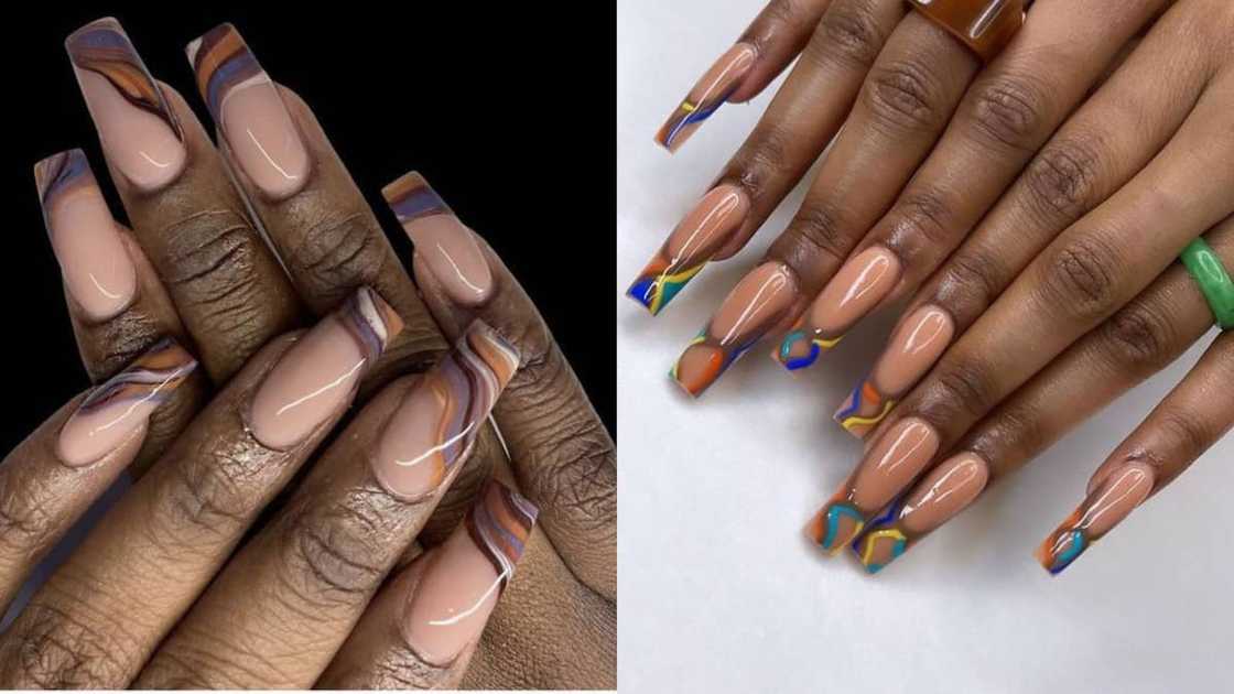 Colourful tips pattern