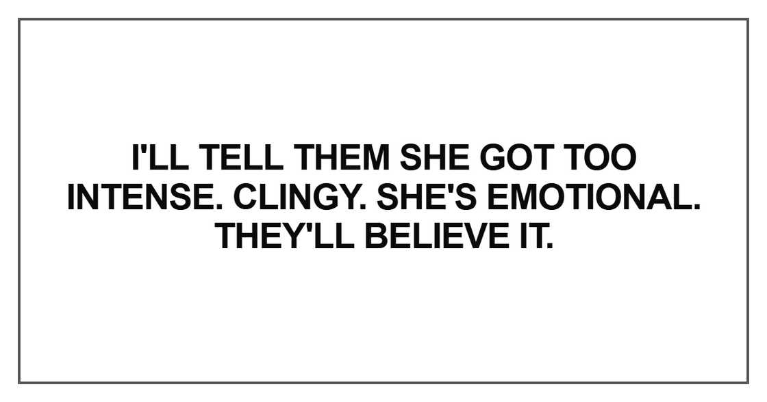 I'll tell them she got too intense I'll tell them she got too intense